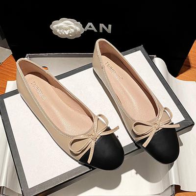 Elegant Round Toe Bowtie Flats Women Mixed Color Shoes Office Ladies Dress Slip On Moccasins Femme Cozy Loafers Silver Ballerina