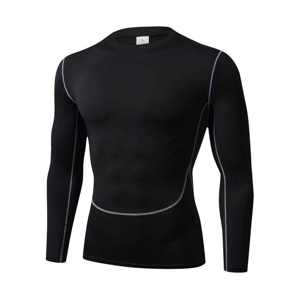 Erkek Uzun Kollu Kompresyon Spor Taban Katmanı - Hızlı Kuruyan ve Nefes Alabilen