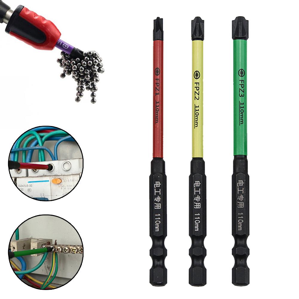 Schraubendreher-Bits für Elektriker FPZ1-3 Schraubendreher-Bits mit Schlitz