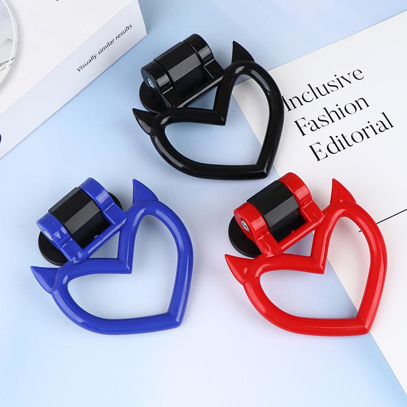 1Pc Tow Rope Horn Shape Ring Car Tow Decoration Belt Train Bus Handle Hand Strap Drift Charm Strap Tow Hook Car Styling
