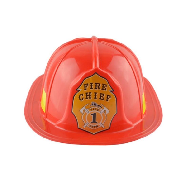 

Доросла пожежна каска Дитячий пожежний шолом Аксесуар для костюма Пожежник Тверда пластикова каска Шолом для пожежної вечірки 1 червоний