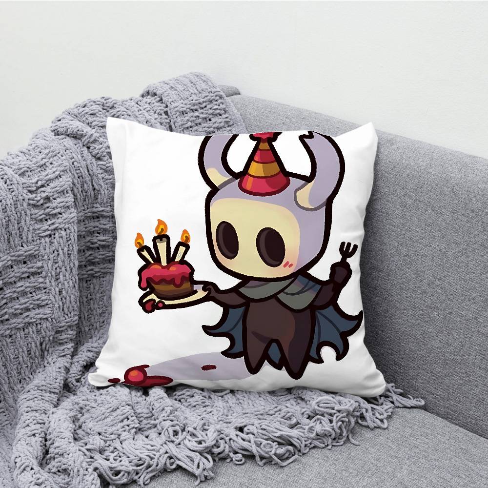 H-Hollow K-Knight Chibi Throw Pillow Case For 45x45cm 55x55cm 30x30cm Square Car Pillowcase Home Bedchamber Decor Gift