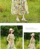 2026 Floral Summer Dress: Beach Style, Short Sleeve, Loose Fit, Cinched Waist, Plus Size.