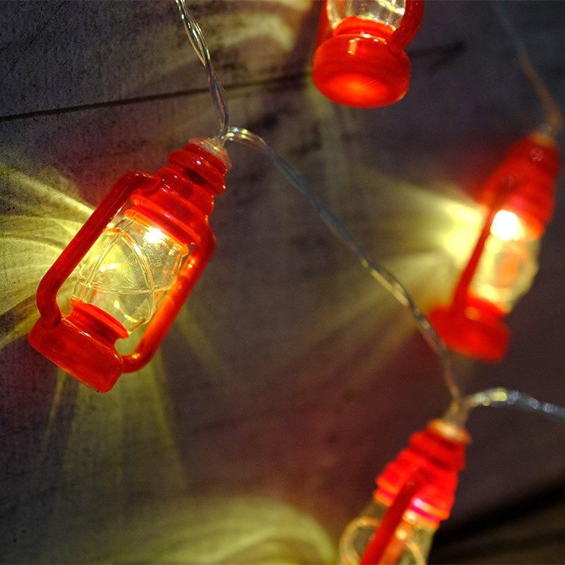 Innovation Mini LED Lantern Decorative Color Lamp String Lights 1M, 10 LED, Red#0