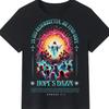 Religious Mythology Graphic T-Shirt Jesus Poseidon Archangel Michael Print Crew Neck Black Top