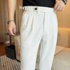 Spring New Men's Casual Pants Naples Style Casual Trousers Solid Color Versatile Small Straight Pants
