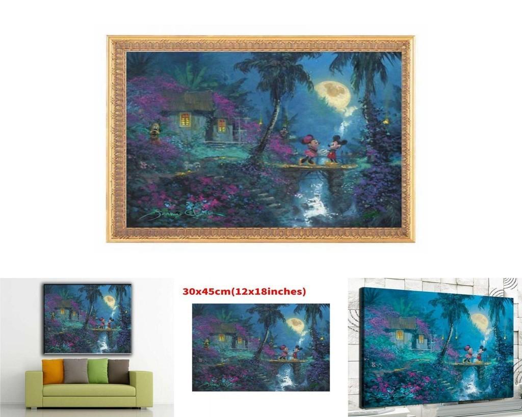 Meerjungfrauen-Prinzessin Leinwand-Wandkunst Modernes Märchen Schlafzimmer Kinderzimmer Dekorative Malerei Kernmaterial