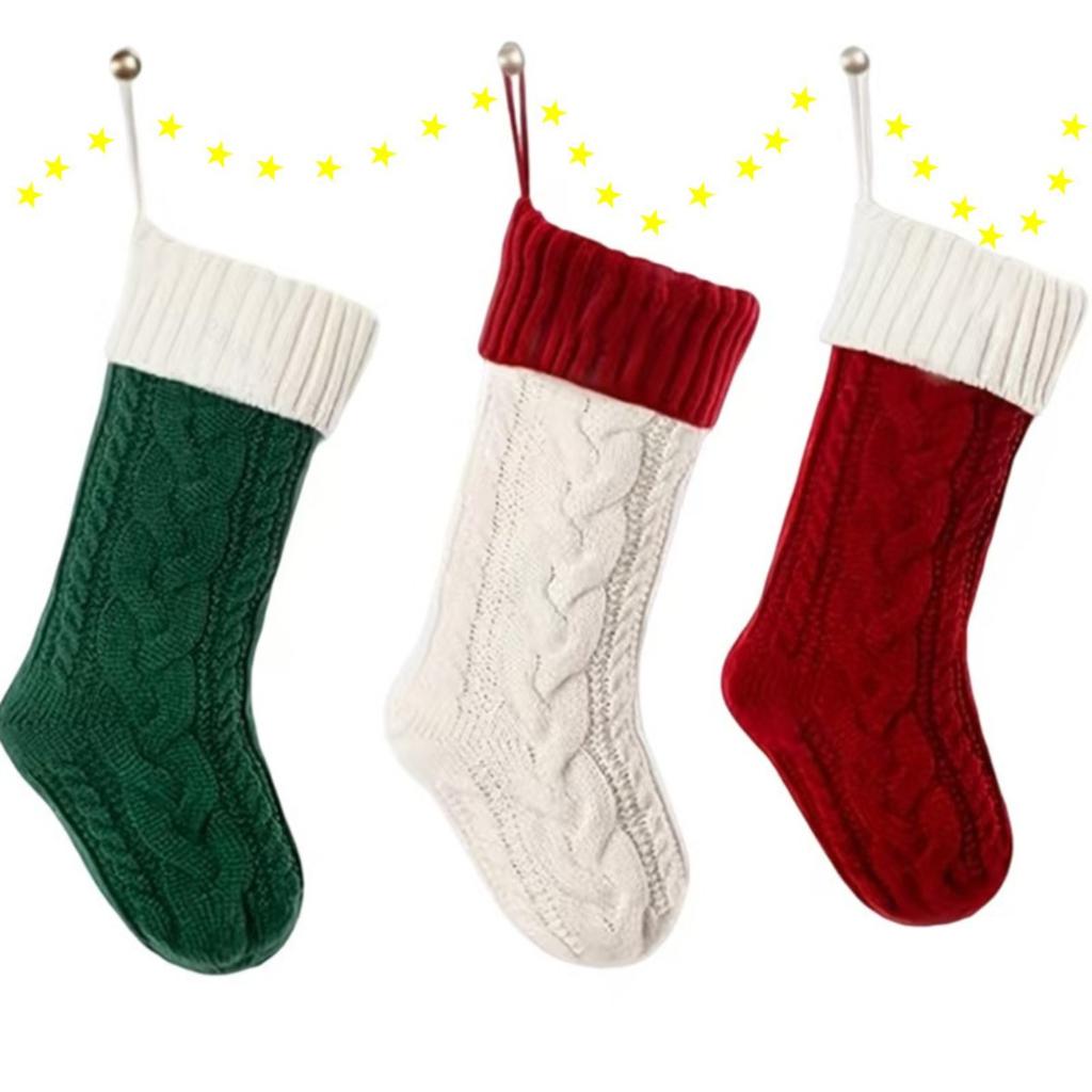 A Pair of Warm Floor Socks - Christmas Animals with Geometric Paw Prints/eye Patterns, Winter Warmth/outdoor Floor Socks