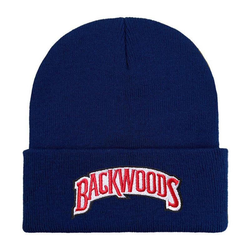 Backwoods Embroidered Beanie Hat With Adjustable Fit For Street Fashion And Cold Weather