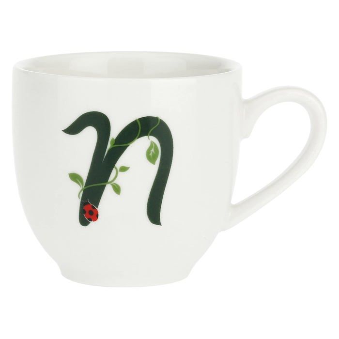 Mug - P00370015N - Porcellana - Tasse avec Soucoupe - 7,6 ml - Design Contemporain