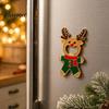 Holiday Home Ornaments Christmas Gingerbread Man Bottle Opener, Metal Refrigerator Magnet Beer Souvenir Gift Decorative Cap Remover for Kitchen Party