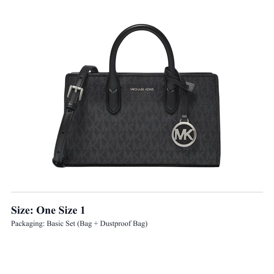 MICHAEL KORS Scarlett Adjustable Detachable Strap Artificial Leather Handbag Mini Women's Black 32S6GETC0C-BLACK