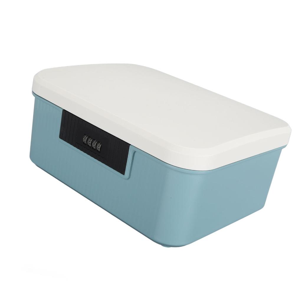 9L Capacity Lockable Storage Trunk Double Layer Password Storage Storage Locking Box Portable Secure Security Lock Boxes