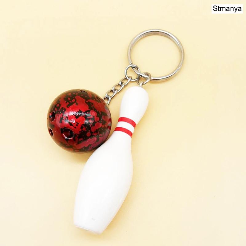 New Design Bowling metal Keychain Car Key Chain Key Ring Sports Keyring pendant For Man Women Gift #1-17164