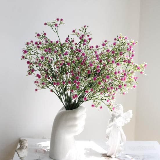 Artificial Gypsophila Flowers Maintenance-Free Faux Flowers Realistic Fake Flowers with Flexible Stems for Home Wedding Party Decor Flower Arrangement