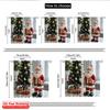 2pcs 2D Flat Printing Christmas Curtain Cute Santa Claus Gifts Christmas Polyester Fabric Without Electricity Party & Holiday