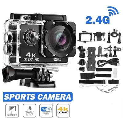 Full Hd Aksiyon Kamerası 4k/30fps Wifi 2 İnç Sualtı Su Geçirmez Kask Video Kayıt Spor Kameraları Dış Mekan Kameraları
