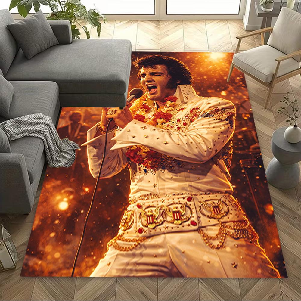 Elvis Presley Performance Carpet Suitable for Kitchen Game Room Foyer Dormitory Anti-slip Rug Decorate Offices Perfect Birthday/Christmas Gift Idea