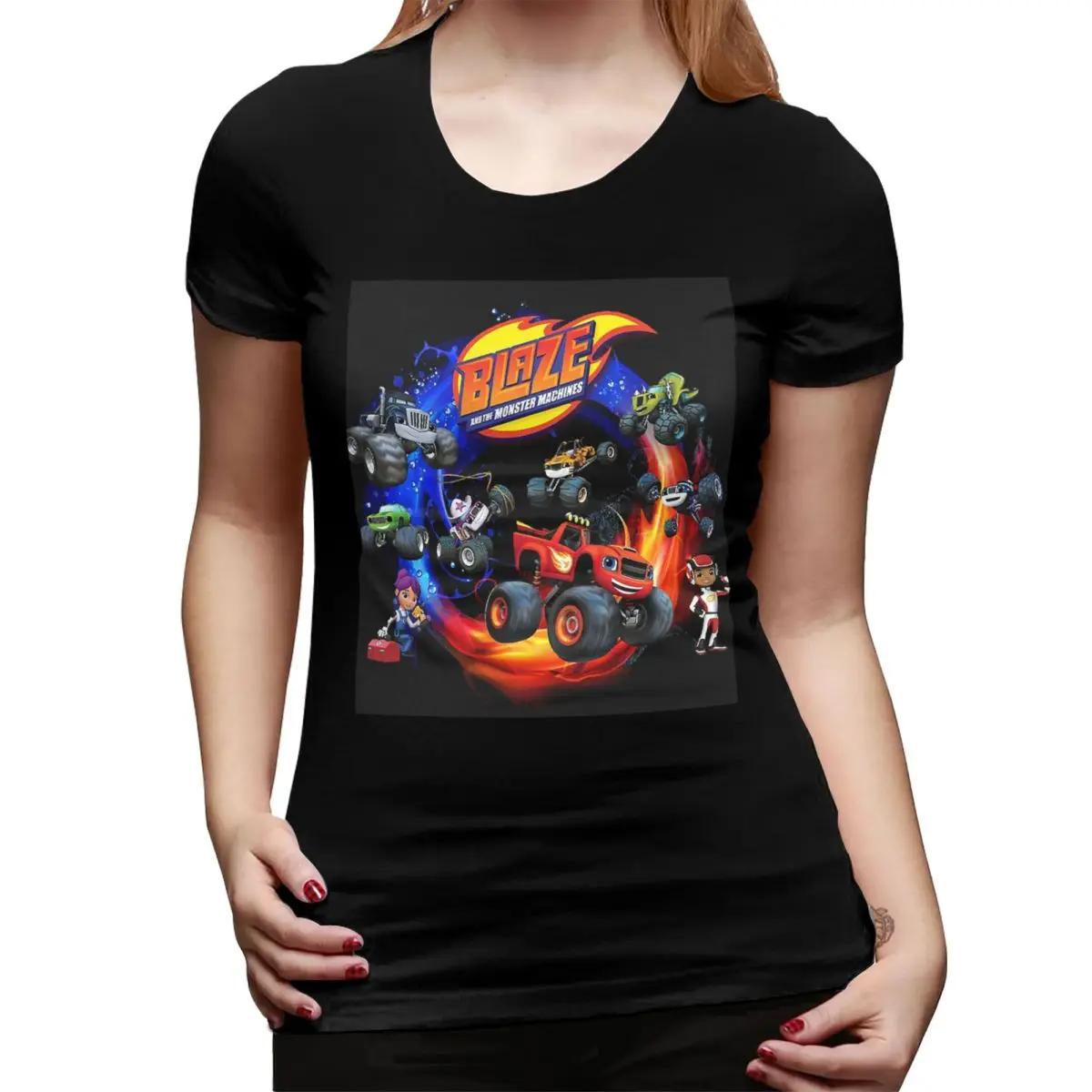 

Blaze And The Monster Machines Active TShirt for Women Crew Neck Streetwear T Shirts Womens Tees Short Summer Clothes Tops 4XL