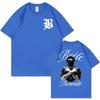 T-shirts Graphiques Double Face Rapper Beele Unisexes Hip Hop Vintage Manches Courtes Mode d'Été Décontractés T-shirts en Coton