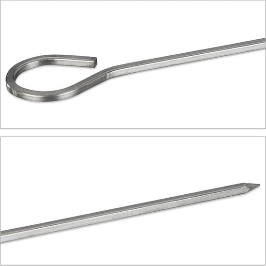 Stainless steel skewers, set of 10