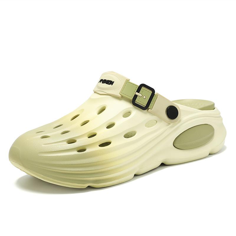 Cave Shoes Summer New Fashion Gradual Change Internet Celebrity Sandals Trend Korean Version Thick Bottom Stepping On Shit Seaside Beach Sandals