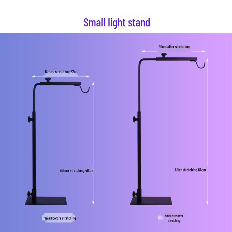 Adjustable Reptile Plant Lamp Stand with Retractable Height