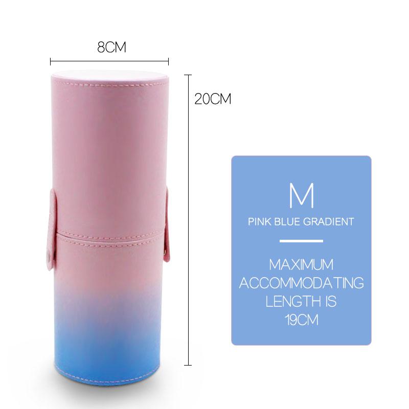 PU Leather Holder Makeup Brush Travel Case Rolling Cosmetic Case Makeup Brush Roll Bag Bucket
