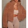 Autumn and Winter Women's Fleece Cardigan Short Jacket Lamb Wool Coat Woman