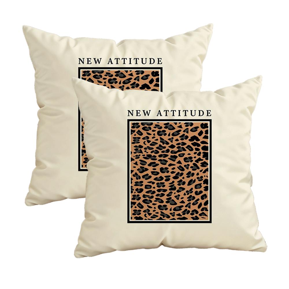 New Attitude Leopard Print Pillowcaseszipper Design, Decorative Pillowcase, 45X45 Cm Pillowcase