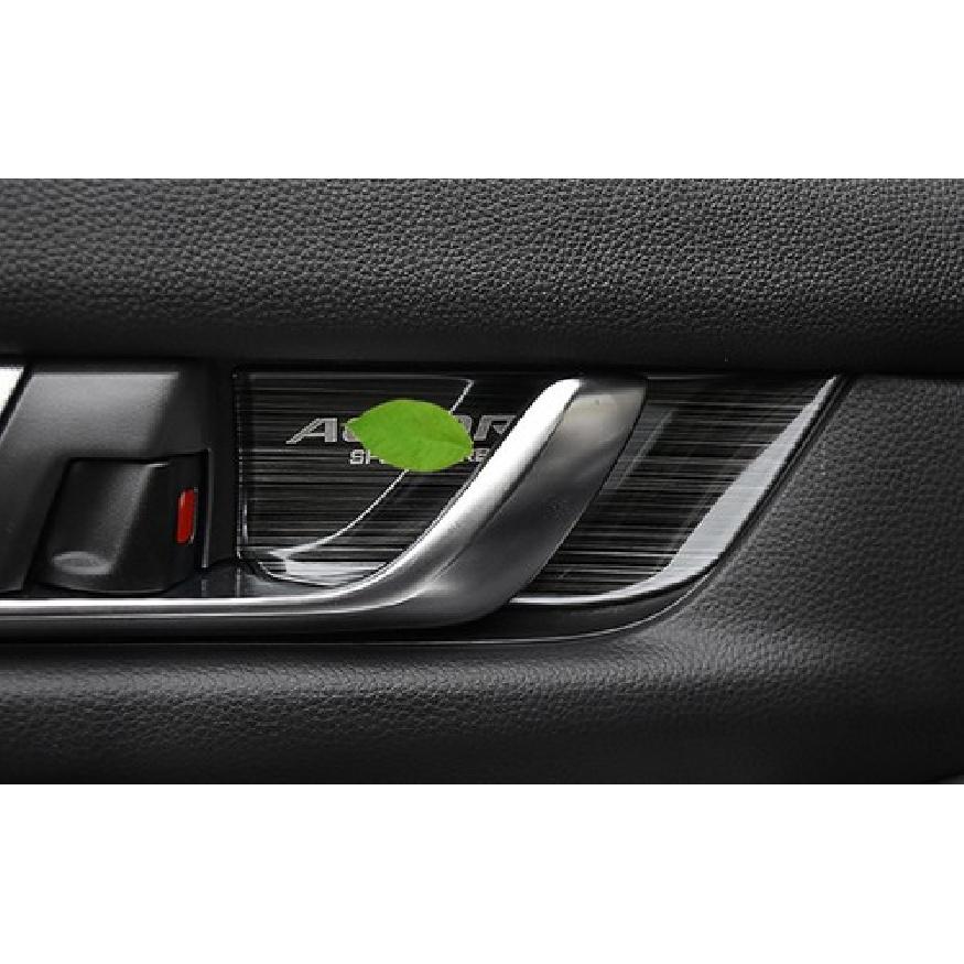 For Honda Accord 2018-2022 Black Titanium Inner Door Bowl Cup Cover Trim 4Pcs