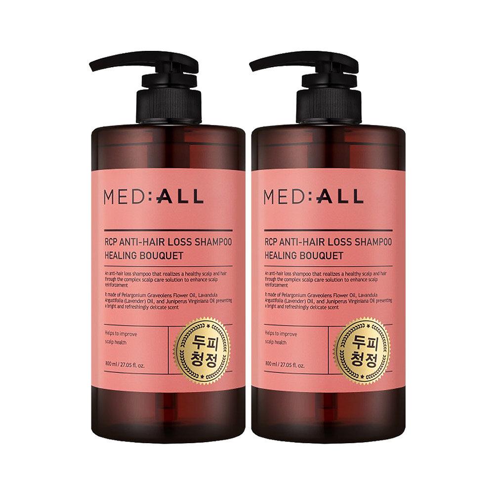 MED:ALL Scalp Cleansing Anti-Hair Loss Functional Shampoo Healing Bouquet 800mlx2