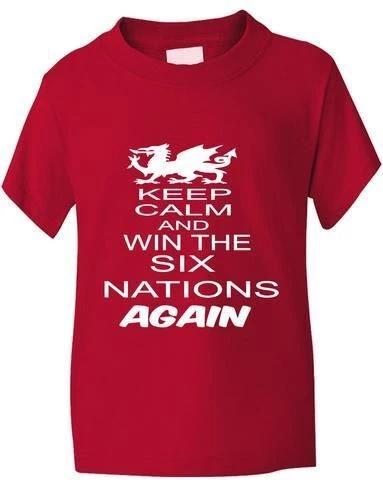 

Rugby Wales Welsh Win 6 Nations Again World Cup Kids T-Shirt Age 1-13 2XL