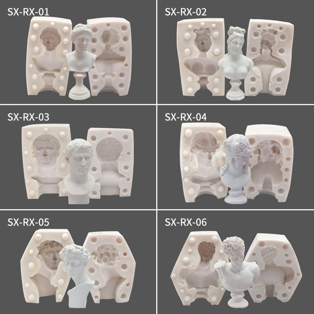 3d Bust Mold Portret Schiță Tencuială Silicon Mucegai pentru bricolaj