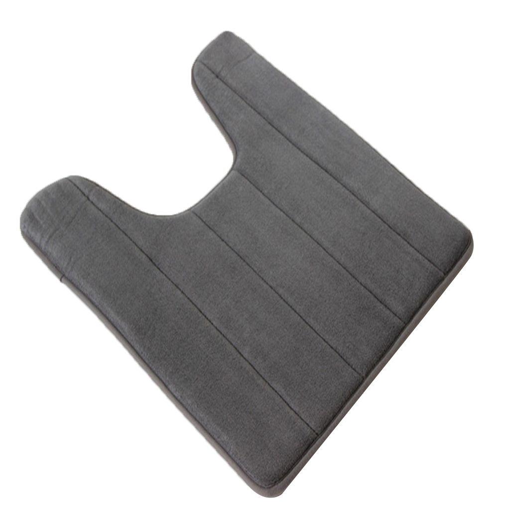 U-förmige Toilettenmatte Wasserabsorbierend Rutschfest Elastisch Hautfreundlich Badezimmerteppich Pad Badeteppich Duschschutz Haushalt Zuhause