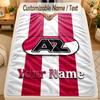 Flannel BlanketAZ Alkmaar Custom Name Text Personalized Soft Warm Throw Blanket Home Decor Gift