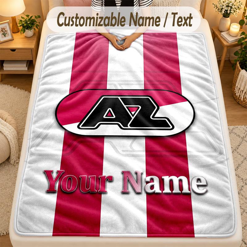 Flannel BlanketAZ Alkmaar Custom Name Text Personalized Soft Warm Throw Blanket Home Decor Gift