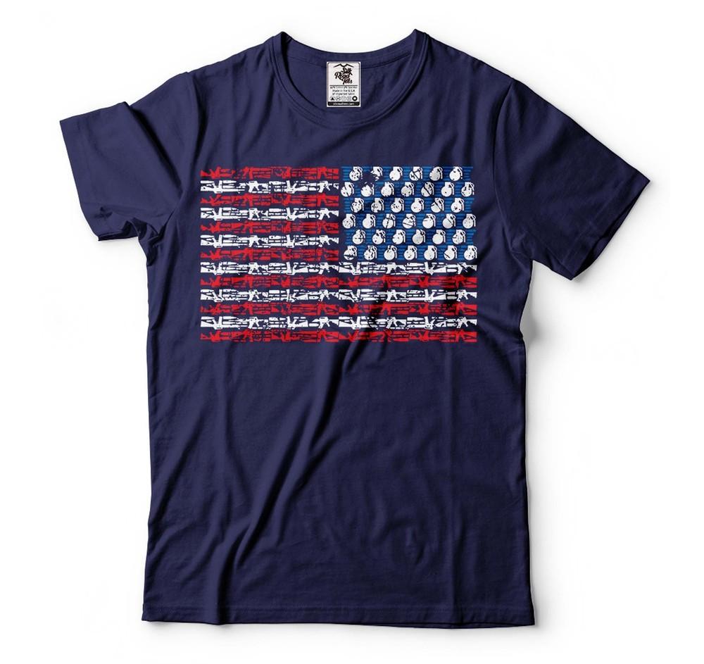 2nd Amendment Flag Shirt Gun Rifle USA Shirt Patriotic Flag Tee Pro Gun Shirt Unisex T-Shirt