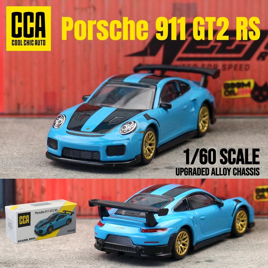 1/60 Porsche 911 GT2 RS Toy Car Model CCA MSZ 1:64 Diecast Miniature Free Wheels Collection Suitable for Hot Wheels Gift Kid