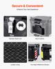 VEVOR Motorcycle Top Case, Universal Aluminum Alloy Motorbike Tail Box with Leather Lining