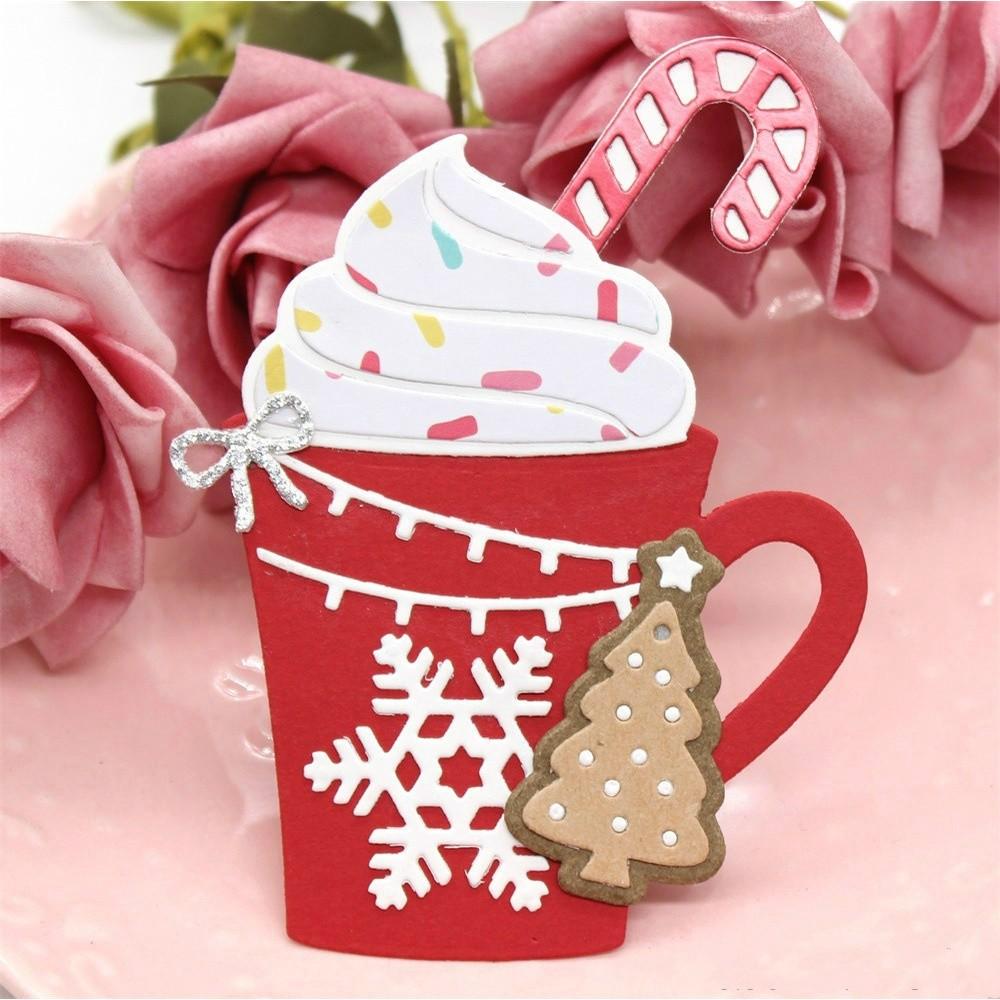 Ice Cream Mug Metal Cutting Die Stencil Template For DIY Embossing Paper Photo Album Cards Making Scrapbooking Die Cut