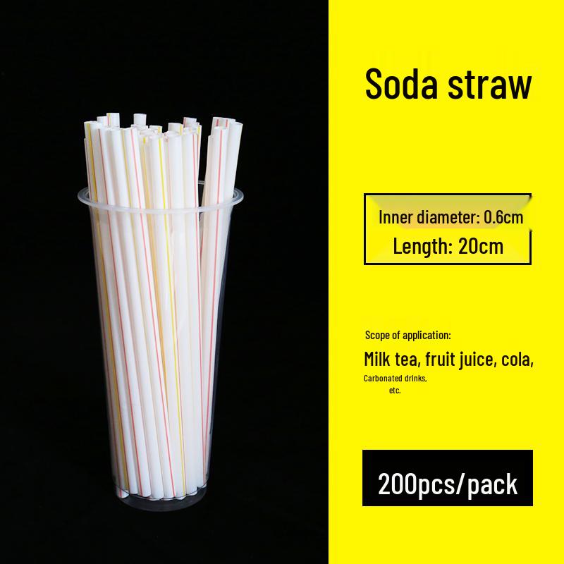 Disposable Thick/Thin Straws for Soy Milk, Coffee, Bubble Tea, and Fruit Juice