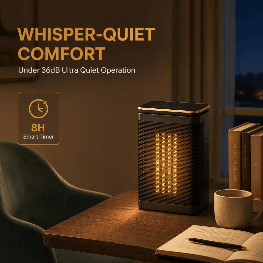 Fast Heating Electric Heater Oscillation Function PTC Heater Cold Days Space Heater Desktop Use