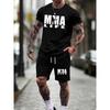 European Size Men's Summer T-Shirt   with MMA Graphic Elements, Versatile  Outfit, Casual Short-Sleeve Top, Trendy Athletic Shirt