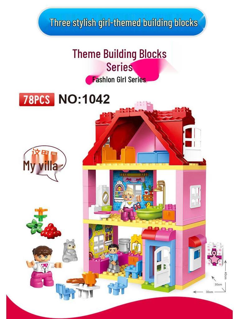 Large Building Blocks Puzzle Toy for Girls, Ages 3-6 - Early Education & Playhouse Gift