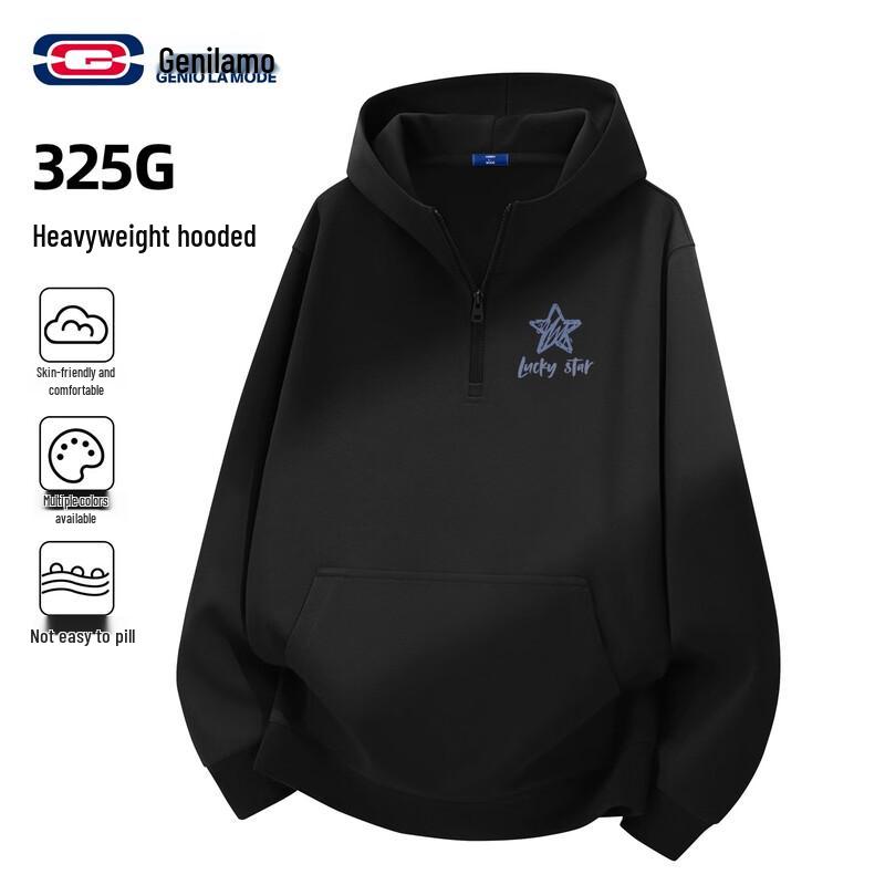 

GENIOLAMODE Men s Heavyweight Hooded Sweatshirt L