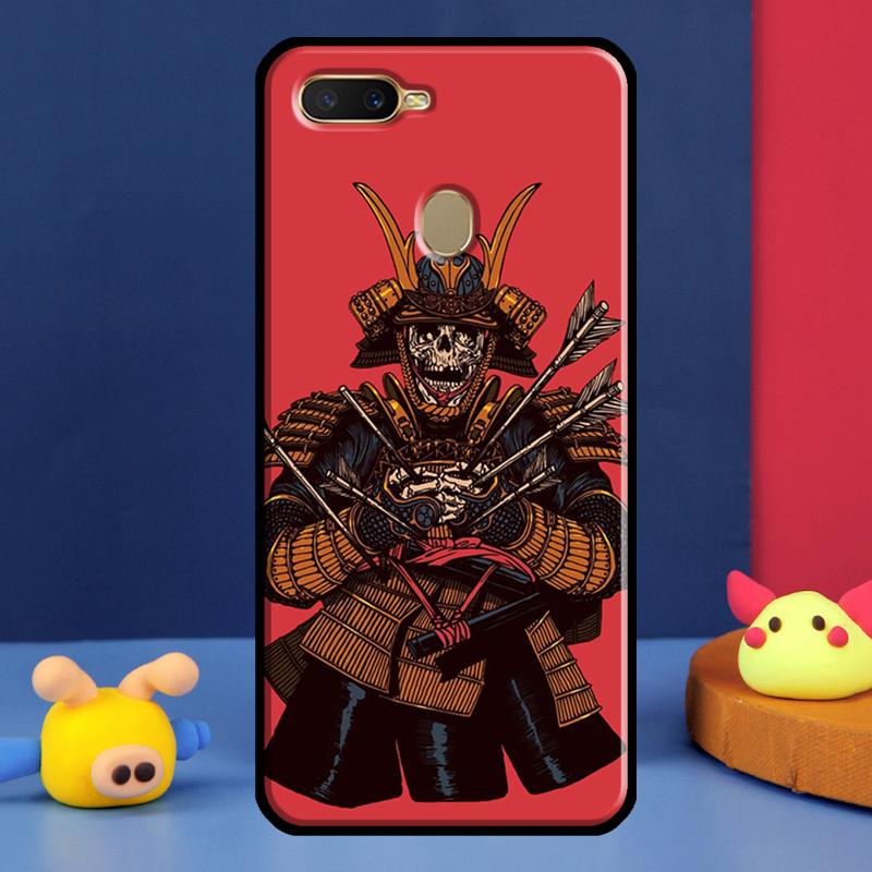 Japanese Style Samurai Art Case For Oppo A91 A5 A9 A16 A76 A96 A58 A78 A98 A52 A72 A74 A94 A54 S A57 A77 A15 A17 Cover