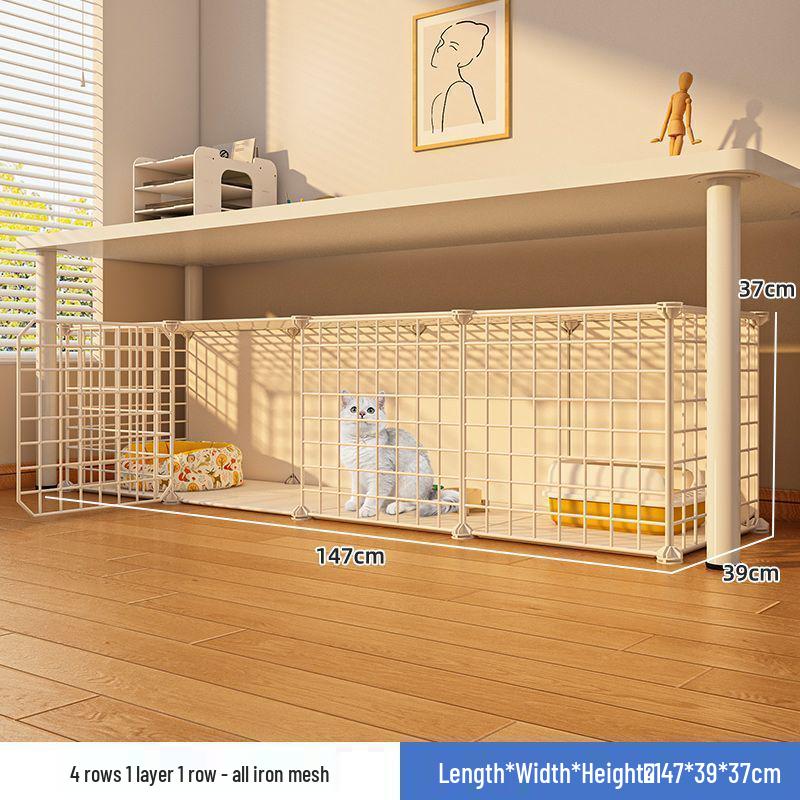 Indoor Cat Villa: Multi-Layer Winter Home & Toilet, Spacious Cabinet Bed