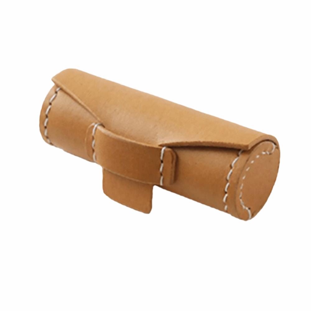 

Solid Color Lipstick Storage Bag PU Leather Mini Lipstick Cover Cosmetics Bag Seal Organizer Women світло-коричневого кольору