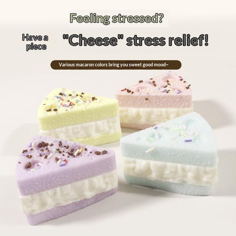 Süßes kuchenförmiges Squishy Fidget Toy Weich Langsam aufsteigend Pastell-Macaron-Farben Zur Stressbewältigung Zuhause Büro Kinder Spiel